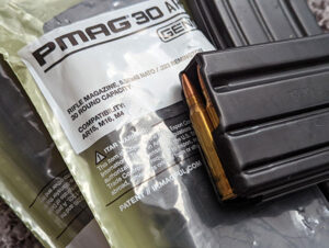 Packaging and actual magazine for a 30 round mag.