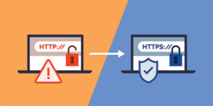 Infographic showing that secure browser address are superior to unsecured browser addresses.