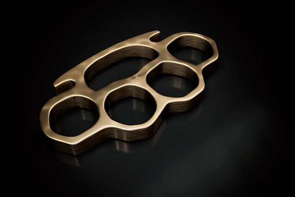 A nice polished set of modern brass knuckles