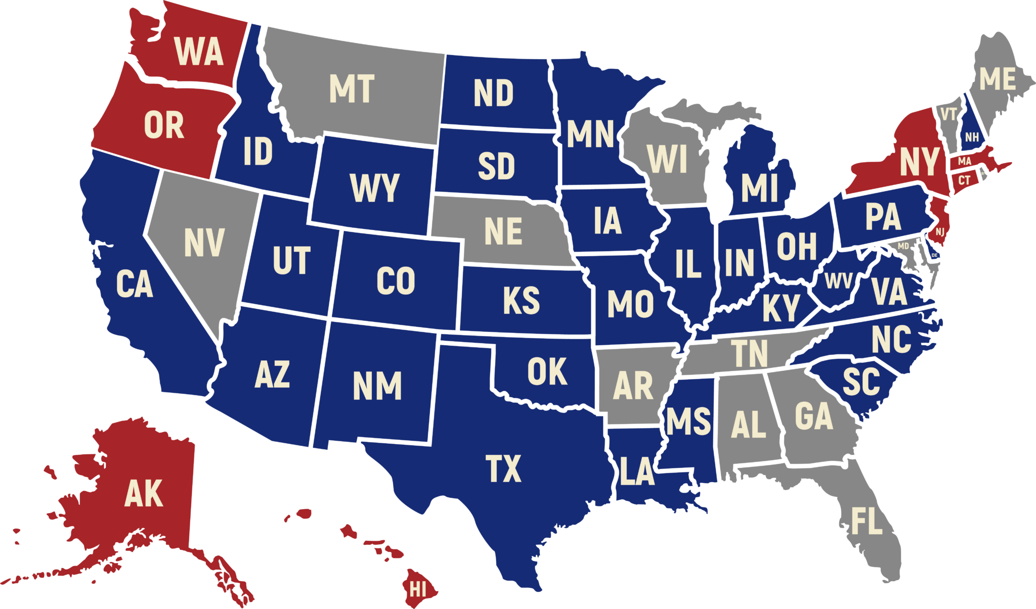 Availability for Firearms Legal Protection memberships by state